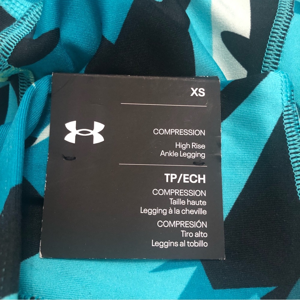 NWT Under Armour HeatGear Compression High Rise Ankle  Leggings size XS - Picture 7 of 8